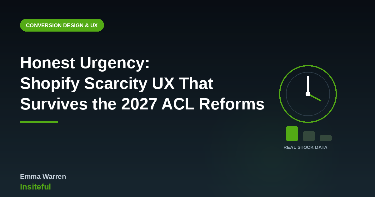 Honest urgency Shopify scarcity UX featured image