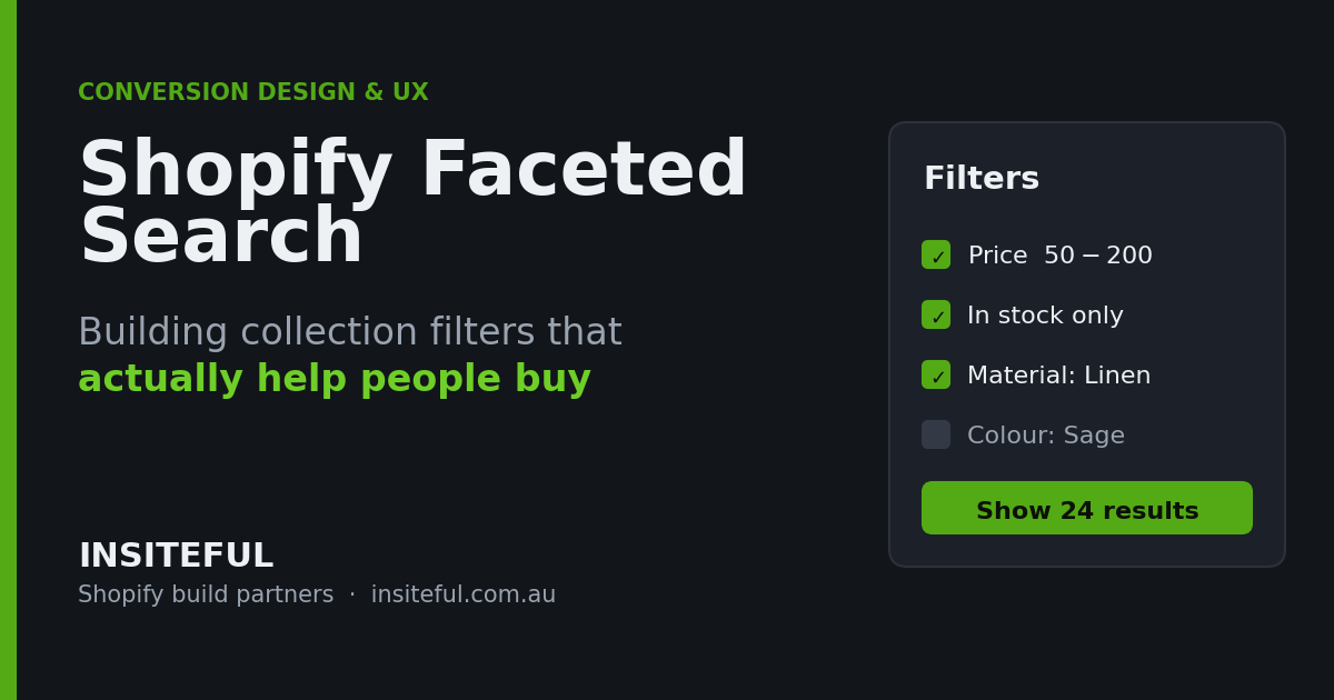 Shopify faceted search featured image - Insiteful