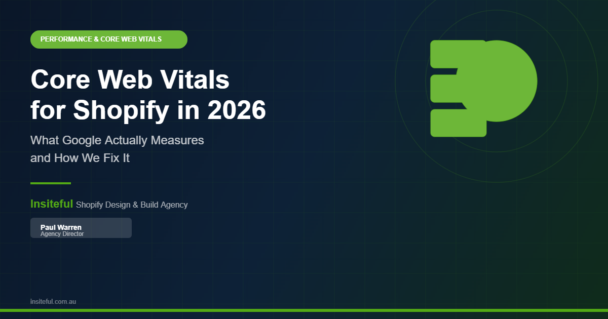 Core Web Vitals for Shopify in 2026 - Insiteful Performance & Core Web Vitals