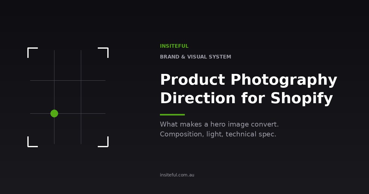 Product photography direction for Shopify — Insiteful