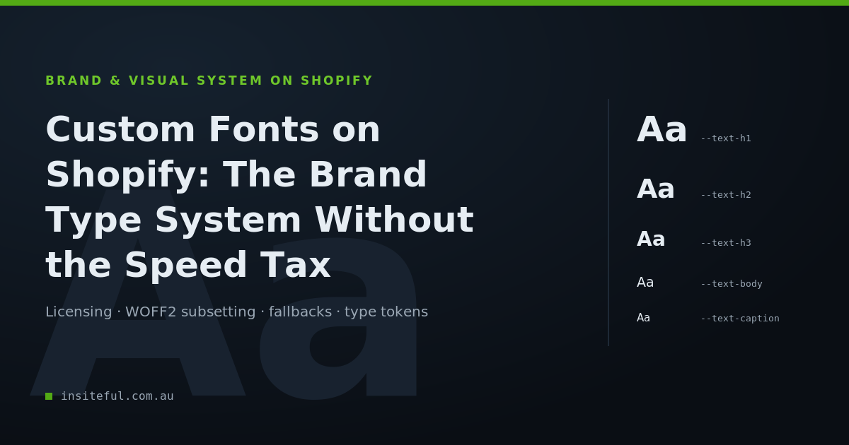 Custom fonts on Shopify: the brand type system without the speed tax