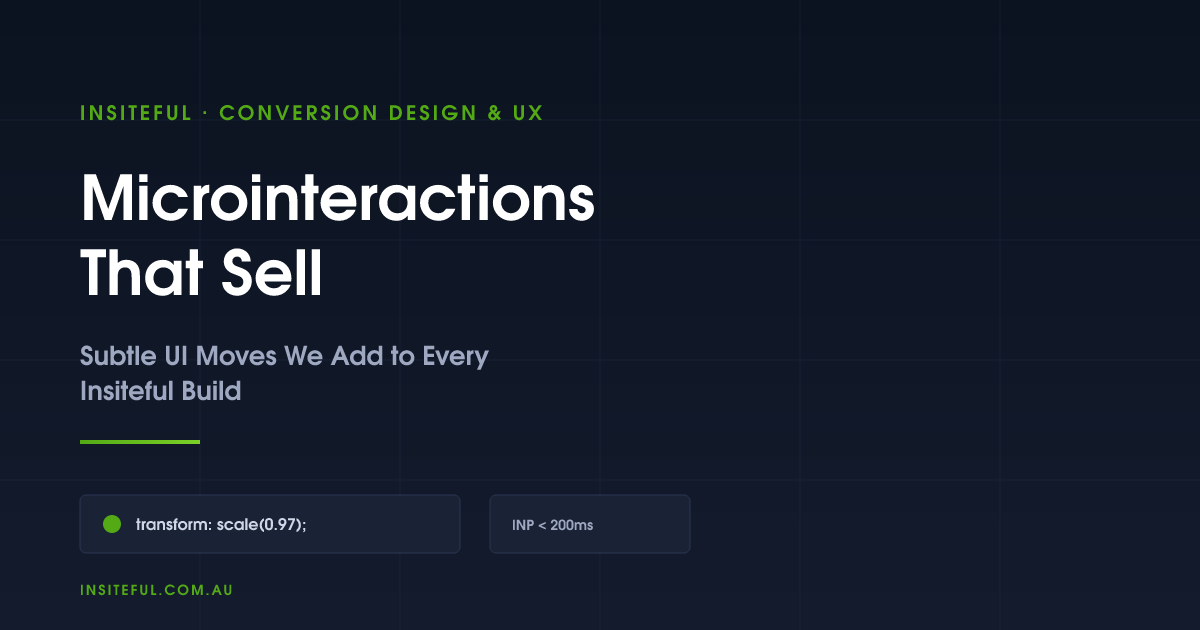 Microinteractions That Sell — Insiteful