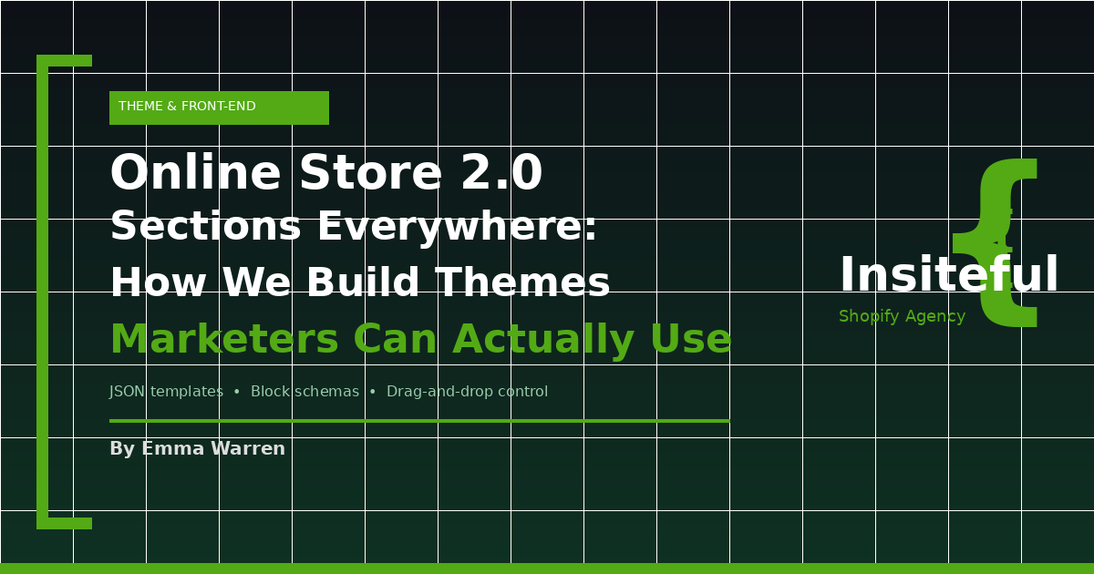 Online Store 2.0 Sections Everywhere - How We Build Themes Marketers Can Actually Use - Insiteful Shopify Agency