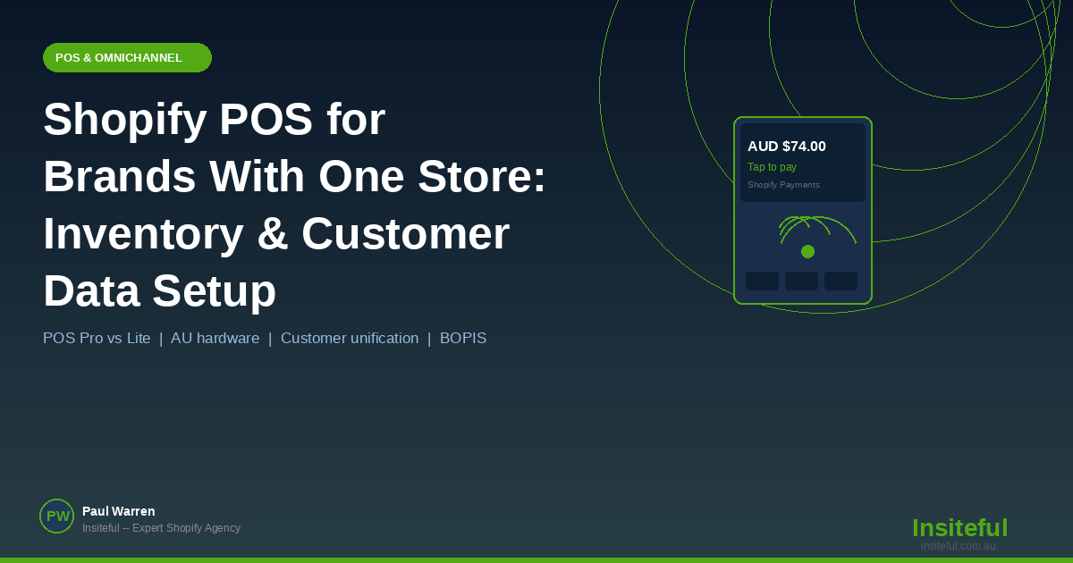 Shopify POS for Brands With One Store - Inventory and Customer Data Setup guide by Insiteful