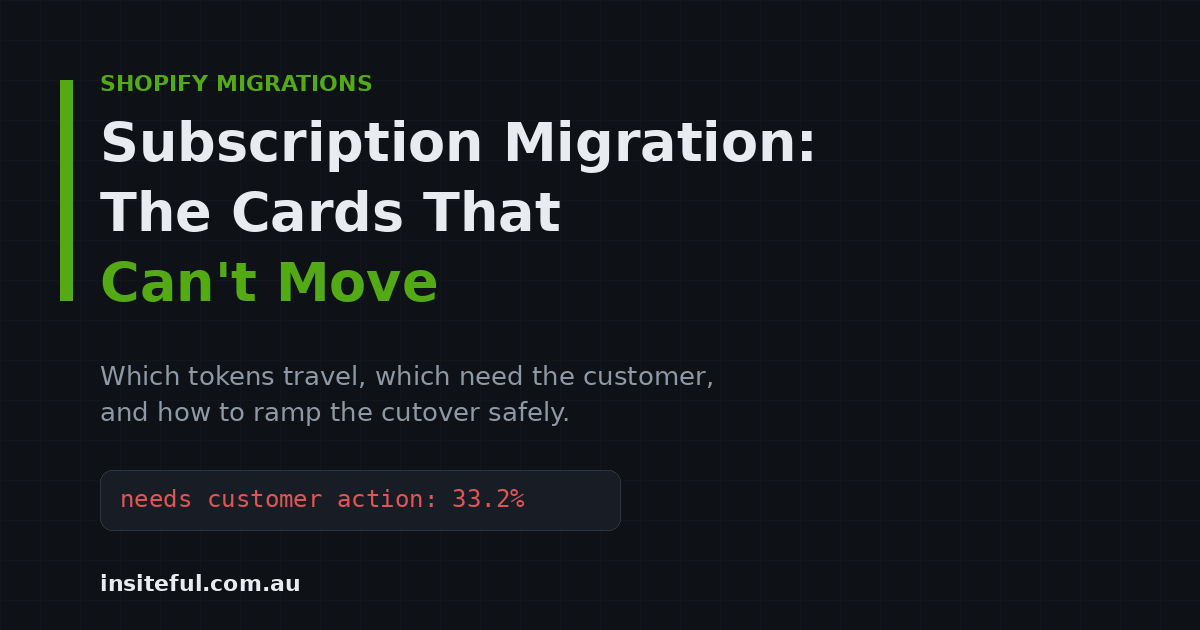 Shopify subscription migration: the cards that cannot move