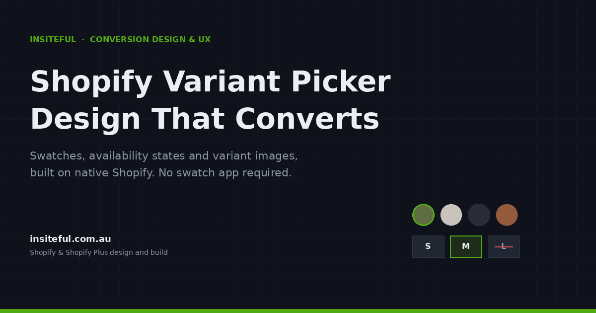 Shopify variant picker design that converts, by Insiteful